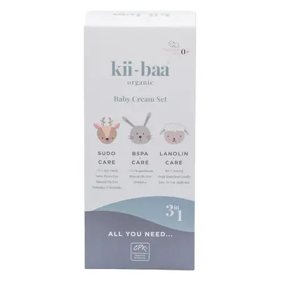 Kii-baa Organic AYN Sada ochranných krémů 3v1 0+