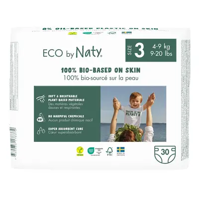 Eco by Naty BIO Jednorázové dětské plenky midi (velikost 3) 4–9 kg