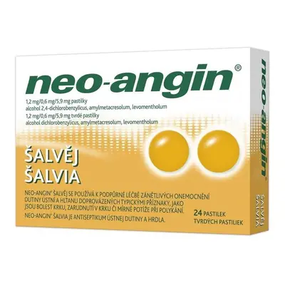 NEO-ANGIN ŠALVĚJ 1,2MG/0,6MG/5,9MG pastilka 24