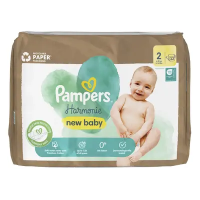 Pampers Harmonie Baby plenkové kalhotky velikost 2 (4–8 kg)