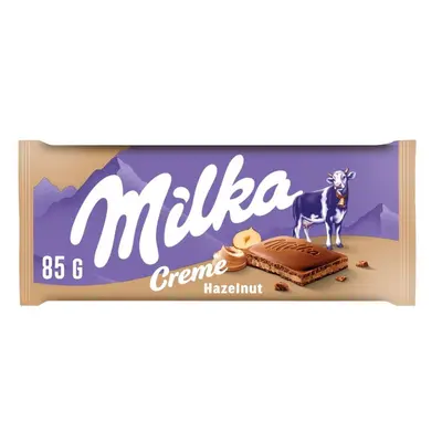 Milka Hazelnut creme mléčná čokoláda s lískooříškovou náplní