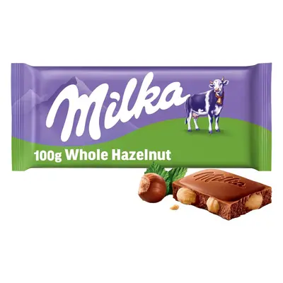 Milka Čokoláda oříšková mléčná, celé lískové ořechy