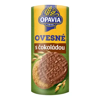 Opavia Zlaté Ovesné sušenky máčené v čokoládě