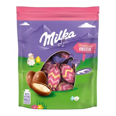 Milka Vajíčka z mléčné čokolády praskající