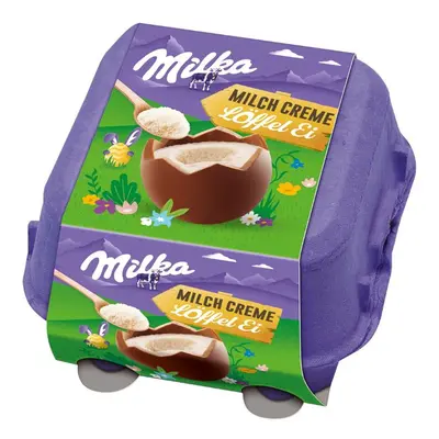 Milka Egg 'n' Spoon čokoládová vajíčka s mléčnou náplní