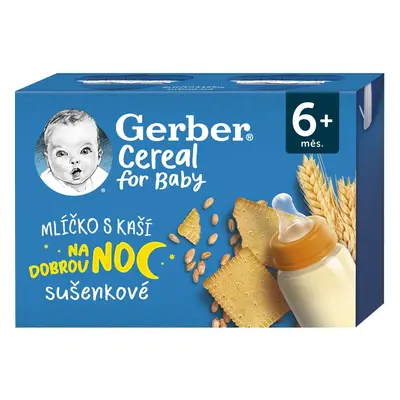 Gerber Cereal mlíčko s kaší sušenkové 2×200 ml