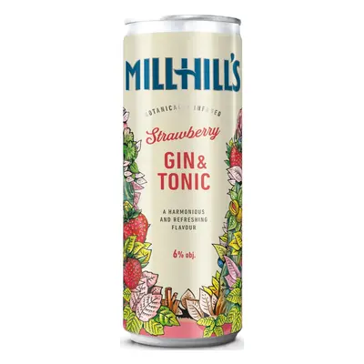 Millhill´s Strawberry Gin Tonic 6% obj. plech