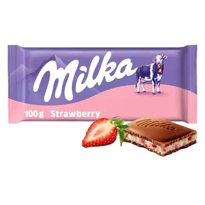 Milka Čokoláda jahodová mléčná