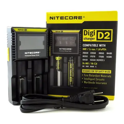 Univerzální nabíječka pro články Nitecore D2 LCD