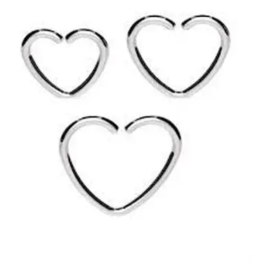 Titanový piercing do nosu Daith Heart 1mm 1ks