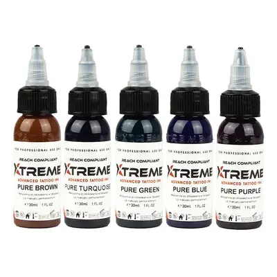 Tetovací barvy XTreme Ink - Pure Color set - 5x30ml