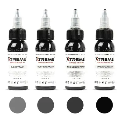 Tetovací barvy XTreme Ink - Graywash Set 4x30ml