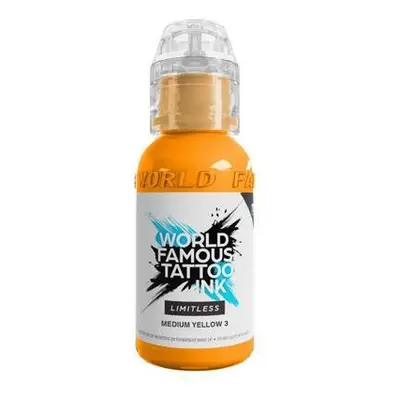 Tetovací barvy WORLD FAMOUS LIMITLESS - MEDIUM YELLOW 3 - 30ML