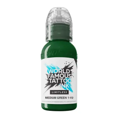 Tetovací barvy WORLD FAMOUS LIMITLESS -MEDIUM GREEN 1 V2- 30ML