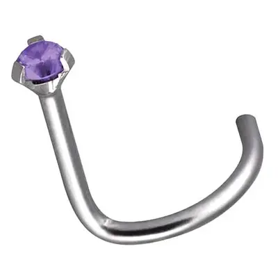 Piranha Piercing do nosu Wildcat Curved Titan Highline 0,8mm :: 0,8mm - fialová