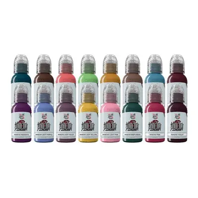 Tetovací barvy WORLD FAMOUS LIMITLESS - A.D. Pancho Pro Colour Set - 16x 30 ml