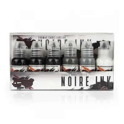 Tetovací barvy WORLD FAMOUS INK THOMAS CARLI JARLIER NOIRE INK SET - 6X30ML exp. 12/2024