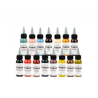 Tetovací barvy XTreme Ink - Ato Legaspi's Realism Color Set - 15 x 30ml