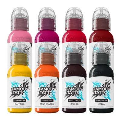 Tetovací barvy World Famous Limitless Tattoo Ink - Ryan Smith Flower Set - 8x 30 ml