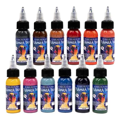 Tetovací barvy XTreme Ink - Planeta Biu New School Set - 12x30ml