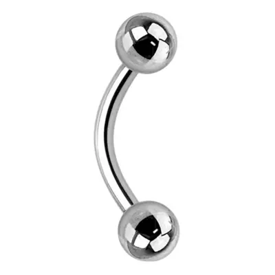 Titanový piercing banánek s kuličkami 1,2 x 8 x 3mm