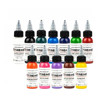 Tetovací barvy Xtreme Ink - 12 Color Basic Set - 12 x 30ml