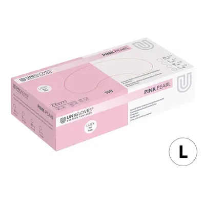 Unigloves Nitrilové rukavice růžové - Pink Pearl, 100 ks, L