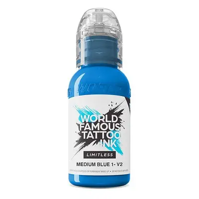 Tetovací barvy WORLD FAMOUS LIMITLESS - Medium Blue 1 v2 - 30ML