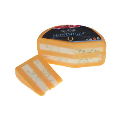 Snowdonia Cheese Company Cheddar Huntsman s Blue Stiltonem Hmotnost: celý koláč