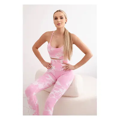 Kesi Dámský fitness set - top + legíny Barva: Růžová - světle