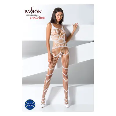 Passion BS058 white - Bodystocking Barva: Bílá