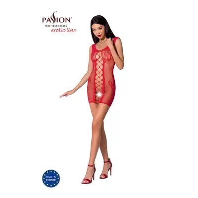 Passion BS073 Red - Bodystocking Barva: Červená