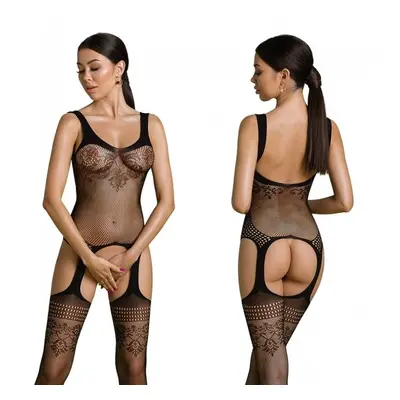 Passion ECO BS008 black - Bodystocking Barva: Černá