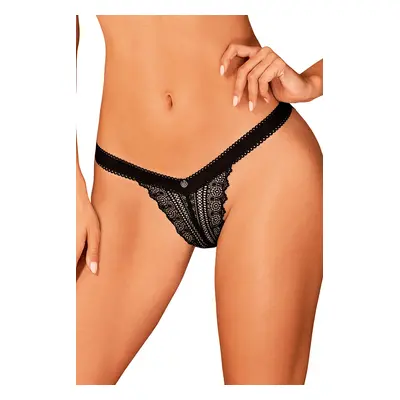 Dámská tanga Obsessive Estiqua panties Barva: Černá