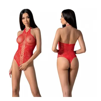 Passion BS094 red - Bodystocking Barva: Červená