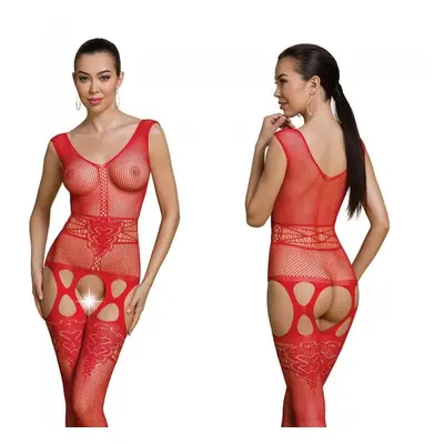 Passion ECO BS014 red - Bodystocking Barva: Červená