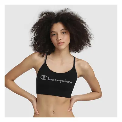 Sportovní podprsenka CHAMPION CROP TOP SEAMLESS FASHION Barva: Černá