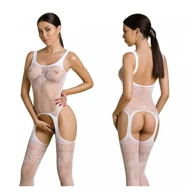 Passion ECO BS008 white - Bodystocking Barva: Bílá