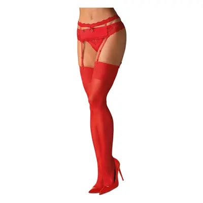 Punčochy Obsessive S800 stockings Barva: Červená