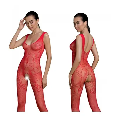 Passion ECO BS012 red - Bodystocking Barva: Červená