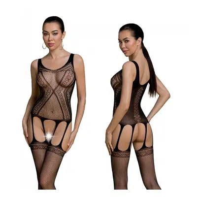 Passion ECO BS007 black - Bodystocking Barva: Černá