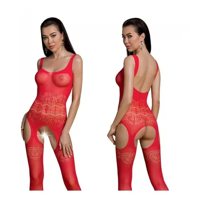 Passion ECO BS005 red - Bodystocking Barva: Červená