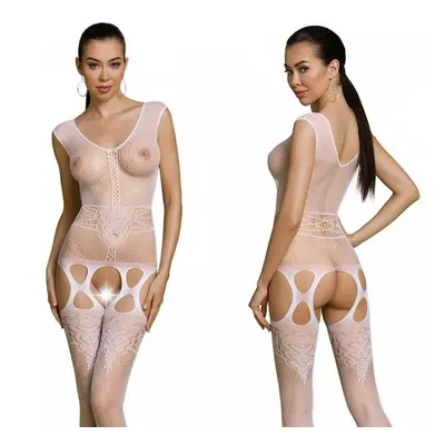 Passion ECO BS014 white - Bodystocking Barva: Bílá