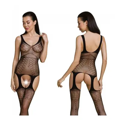 Passion ECO BS010 black - Bodystocking Barva: Černá