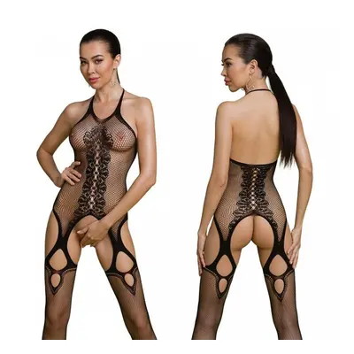 Passion ECO BS013 black - Bodystocking Barva: Černá