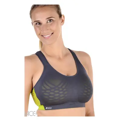 Sportovní podprsenka SHOCK ABSORBER ULTIMATE FLY BRA, 75B, šedá-zelená Barva: Šedá