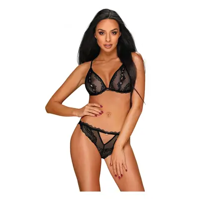 Komplet Obsessive Millagro 2-pcs set - výprodej Barva: Černá