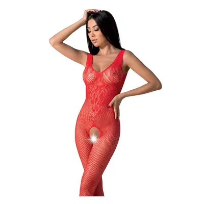 Passion BS098 red - Bodystocking Barva: Červená