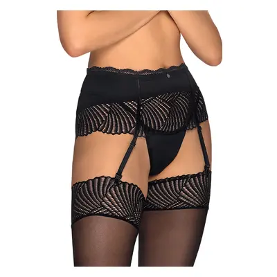 Podvázkový pás Obsessive Klarita garter belt - výprodej Barva: Černá