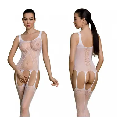 Passion ECO BS007 white - Bodystocking Barva: Bílá